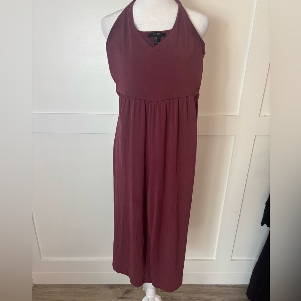 Forever 21 Burgundy pants suit size small